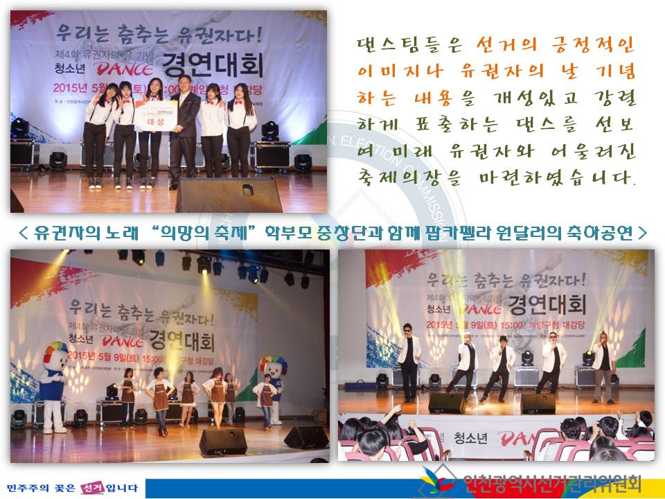 <제4회 유권자의 날 기념 청소년 댄스 경연대회 개최>