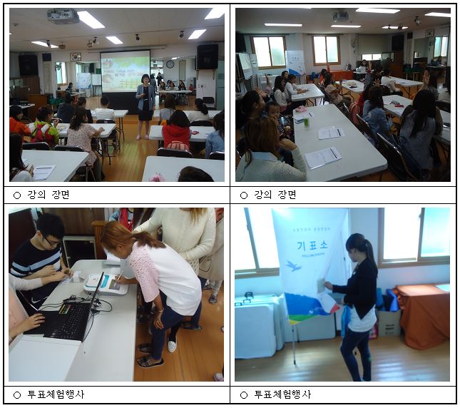 다문화가족 대상 강의 및 투표체험행사 진행상황
