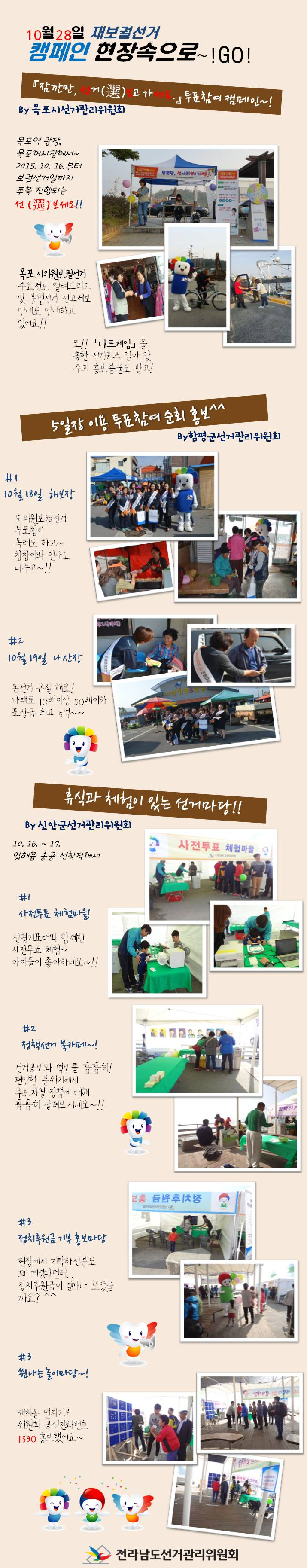 10월28일 재보궐선거 목포시, 신안군, 함평군 홍보캠페인 현장