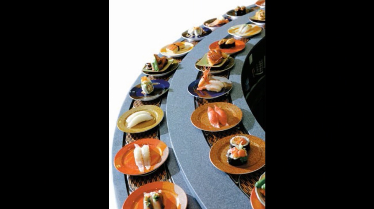 영상물의 두번째장면(회전초밥)