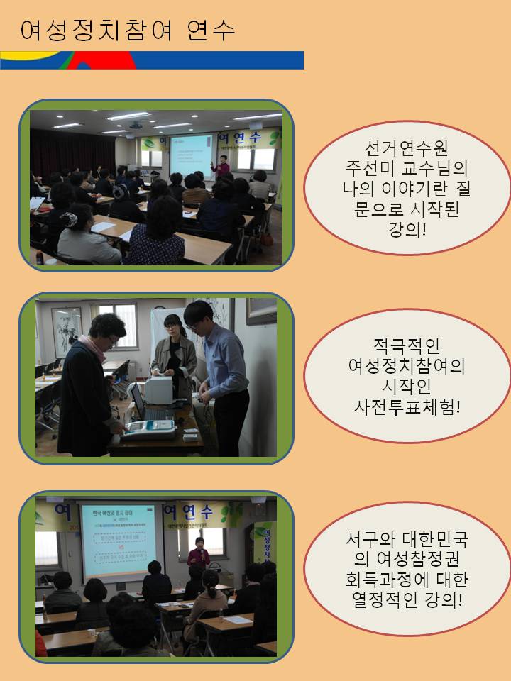 여성정치참여연수